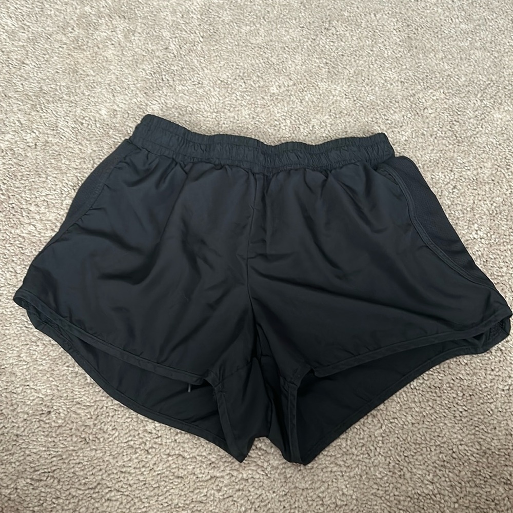 black athletic shorts